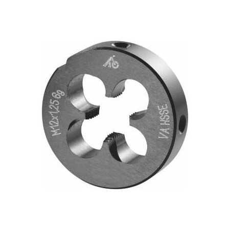 Holex M12X1.25 HSS-E Round Die, Closed/Pre-Slit Form 141075 12X1,25